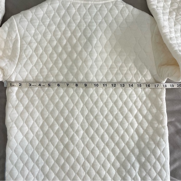 Southern Tide Womens Preppy Quilted Pullover Sweater XS Ivory Classic Coastal - Picture 10 of 16